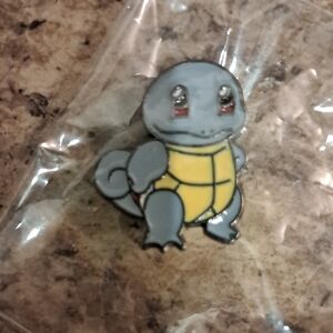 Pokemon Squirtle Pin - Gray and Yellow